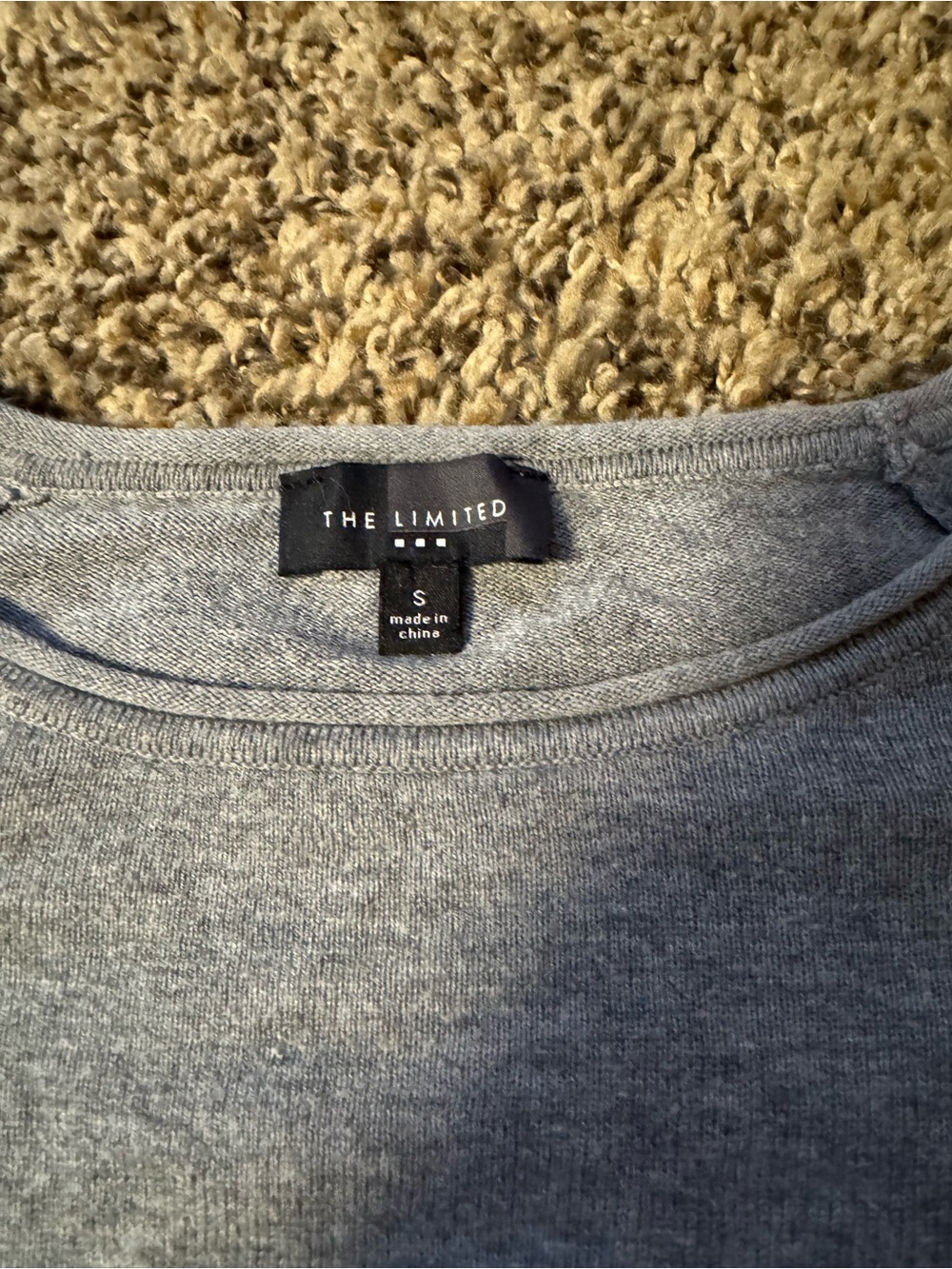 The Limited Gray Crewneck Sweater with White & Black Dog - Picture 2 of 2